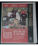 KORN SHOW NEWSPAPER SUPPLEMENT VINTAGE 1999 - $24.99