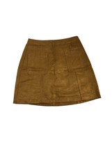 Old Navy Womens Skirt Size 0 Rust Brown Faux Suede Leather Mini A Line - $14.85