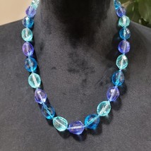 Womens Fashion Multicolor Elegant Murano Glass Beaded Collar Necklace - £21.36 GBP