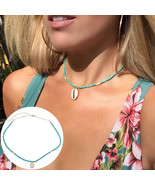 Bohemian Turquoise Shell Choker Pendant Necklace for Women Charming Bead... - €12,78 EUR