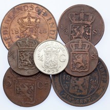 Olanda East Indie 7-Coin Set Stuvier,Centesimi,Gulden - £47.07 GBP