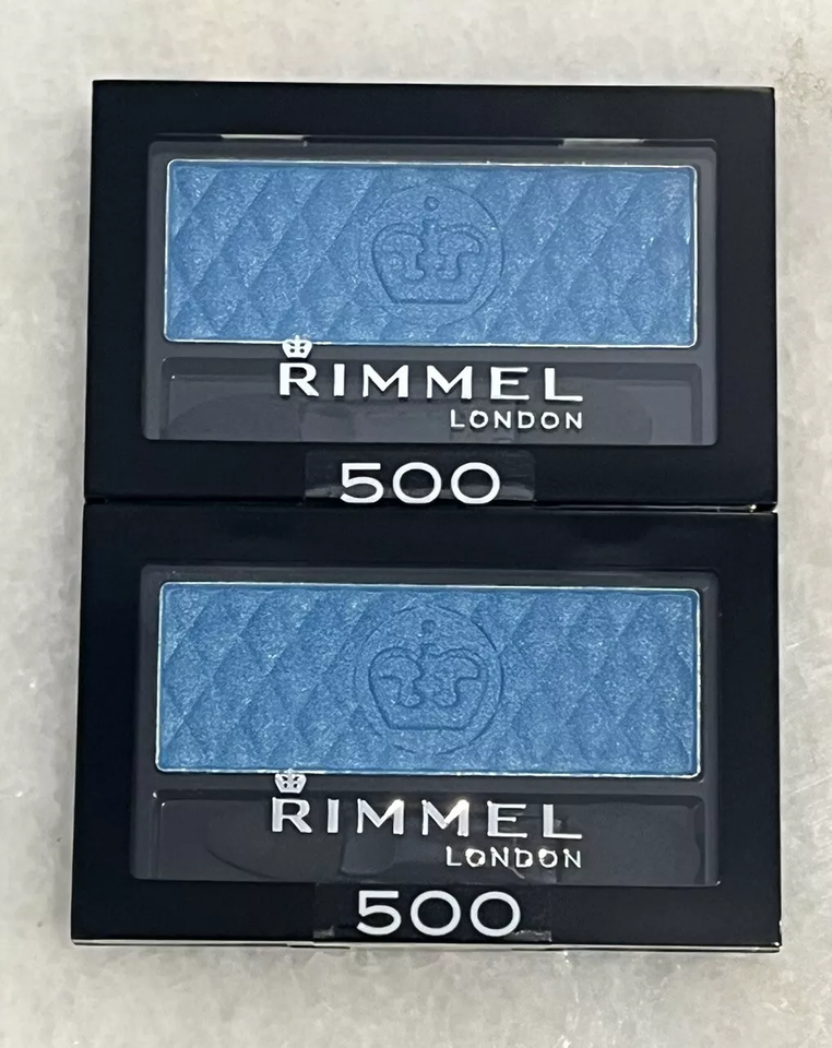 2 Rimmel London Glam&#39;Eyes Mono Eye Shadow - 500 Posh Peacock - 0.085oz HTF - $12.07