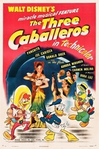 1944 Walt Disneys The Three Caballeros Movie Poster Print Aurora Miranda  - £5.57 GBP