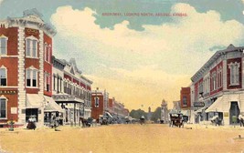 Broadway Looking North Abilene Kansas 1913 postcard - $7.43