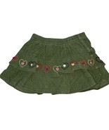Gymboree 2T Vintage Green Corduroy Skort with Heart Embroidery &amp; Buttons - $14.40