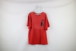 Vintage 80s Nike Mens Large Thrashed Spell Out Swoosh Short Sleeve T-Shirt USA - $34.60