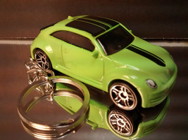 2012 VW Beetle Key Chain Ring Volkswagen Green - £12.19 GBP