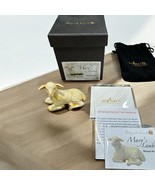 Objet D’Art #418 MARY’S Little LAMB Ivory Gold Blinged Hinged Trinket Box - $33.83 CAD