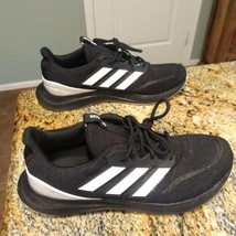 Adidas Energyfalcon Men&#39;s Sz 10 Running Shoes Sneakers Core Black White ... - £62.37 GBP