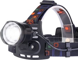 Headlamp USB Rechargeable LED Headlamps 2300 Lumen Flashlight for Adults, Runner - £26.29 GBP