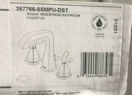 Delta 357766 ssmpu dst Stryke 1.2 GPM Widespread Bathroom Faucet - Chrome - £233.70 GBP