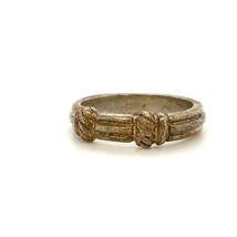 Vintage Sterling Silver Signed Judith Ripka Knotted Twisted Rope Ring Band sz 9 - £51.42 GBP