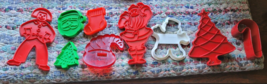 Vintage Lot of 9 Hallmark Wilton Cookie Cutters Christmas Holiday Cooking - $21.99