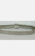 10 CT Rond Moissanit Tennis Bracelet 14k Plaqué or Blanc 7.25 &quot; Femmes - £136.36 GBP