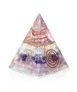 Amethyst Clear Quartz And Pink Rose Quartz Blend Crystal Orgone Pyramid For - £31.49 GBP