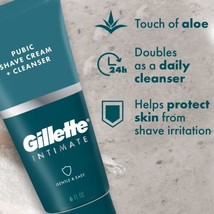Gillette Male Intimate 2-in-1 Pubic Shave Cream and Cleanser, 6 oz - £8.62 GBP