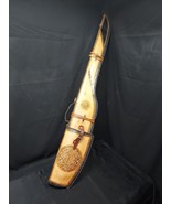 Vintage 2 Piece Handmade Tooled Leather Rifle Shotgun Case Adjustable Le... - $89.99