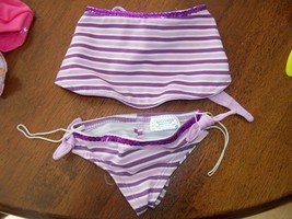 Build A Bear Purple Striped Bathing Suit EUC - £11.42 GBP