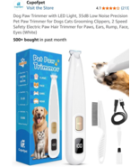 Dog Paw Trimmer with LED Light, 35dB Low Noise Precision Pet Paws - $27.63 CAD