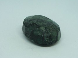 638 Carats Natural Emerald Color Enhanced Deep Dark Green Oval Shape Faceted Cut - £56.64 GBP