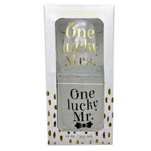 Tmd Holdings One Lucky Mr Rocks Glass and One Lucky Mrs Stemless Wine Gl... - $9.00