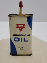 Vintage 4 Oz CONOCO Household Oil Oiler Tin Can Gas &amp; Oil Advertising - £33.58 GBP