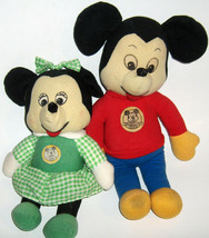 Vintage 12&quot; Knickerbocker Mickey &amp; Minnie Mickey Mouse Club Plush Dolls - $25.00