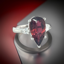 Natural Tourmaline Diamond Ring 7 14k W Gold 4.8 TCW Certified $5,975 219121 - £1,929.96 GBP