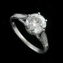 Filigree Engagement Ring 2.00Ct Simulated Diamond 925 Sterling Silver in Size 8 - £125.60 GBP