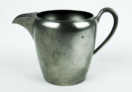 Vintage Pewter Cream Pitcher, Half-Heart Handle, Crescent Pewter 1634, #PWT008 - £11.71 GBP