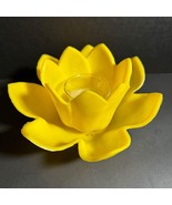 Yellow Vintage Plastic Lotus Lite Floating Pool Candle Holder [Item 881] - $20.57