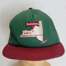 Vintage Budweiser Made In Baldwinsville NY One Size Adult Snap Back Trucker Hat - £34.84 GBP