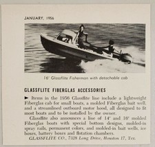 1956 Magazine Photo Glassflite Fisherman 16&#39; Fiberglass Boats Houston,Texas - £7.47 GBP