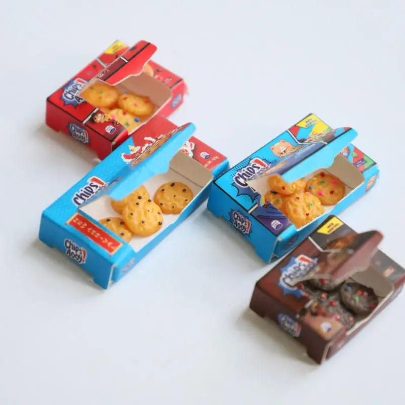 New Dollhouse Miniature Cute Cookies Biscuit With Box Simulation Mini Food for - £8.03 GBP+