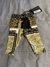 NEW 6-9M Versace Girls Leggings 100% Authentic!  Greca Print. - £99.40 GBP