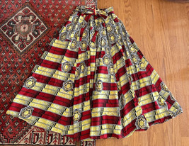 Rainbow Brand Skirt Maxi Pockets Tie Waist Full Cotton VTG Retro ONE SIZE tribal - £38.90 GBP
