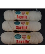 Vintage Ombré Sayelle 4 Ply Acrylic Yarn, Off White #1002, Lot Of 3 - £25.65 GBP