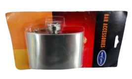 Stainless Steel Travel FLASK 4oz Silver By Smith &amp; Doyle New Sealed - £6.58 GBP