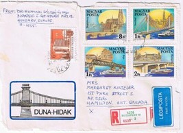 Stamps Hungary Envelope Budapest Bridges Duna-Hidak 1984 - £3.10 GBP