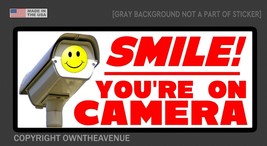 Smile you&#39;re on camera sticker video security system warning alarm decal... - £2.39 GBP