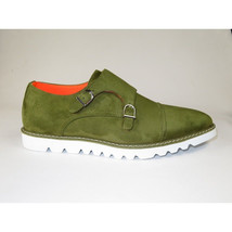 Men Tayno Dressy Casual Soft Suede Comfortable Double Buckle #Freshman Green image 8