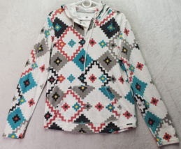 On The Byas Hoodie Men Medium Multicolor Aztec Long Sleeve 1/4 Button Dr... - $18.46