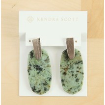 Kendra Scott Aragon Rhodium Plated African Turquoise Drop Dangle Earrings 2 NWT - £61.76 GBP