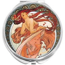 Dance Art Nouveau Alphonse Mucha Compact with Mirrors - for Pocket or Purse - $11.76