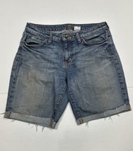 Apt 9 Light Cut Off Cuffed Jean Bermuda Shorts Women Size 10 (Measure 30x8) - £7.79 GBP