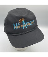 Vintage Ski Mt Abrom Black Rope Hat Leather Strapback 90s Universal Pro ... - $736.51 MXN