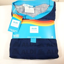 NEW Aldi Gear Ladies Pajamas M MEDIUM 2023 Fall Edition navy logo long s... - $23.00