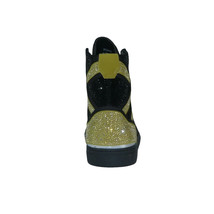 Men High Top Shoes By FIESSO AURELIO GARCIA ,Fancy Rhine stones 2402 Black Gold image 6