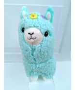 Lama Alpaca Plush Stuffed Animal Walgreens Cute Mint Green Flowers Fluff... - £19.43 GBP