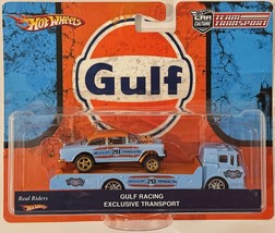 &#39;55 Chevy Bel Air Gasser Custom Hot Wheels Team Transport Gulf Racing w/Gold Rr* - £137.45 GBP